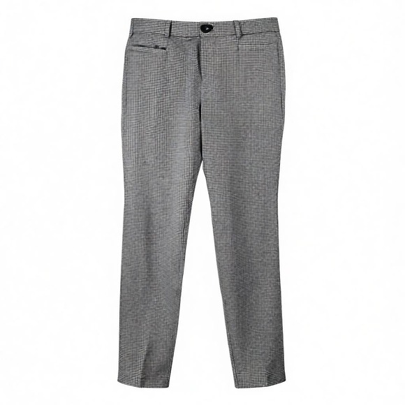 Banana Republic Pants - Banana Republic Sloan Houndstooth Pants Women Size 10 Black White Slim Fit